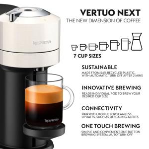 Nespresso by Delonghi Vertuo White Coffee Machine